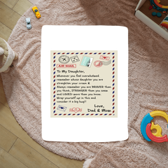 To My Daughter Loved (From Dad & Mom) – Sherpa Fleece Blanket
