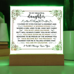 To My Beautiful Daughter – Acrylic Square
