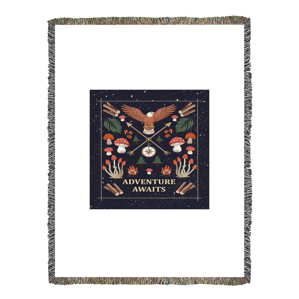 Adventure Awaits - Woven Blanket