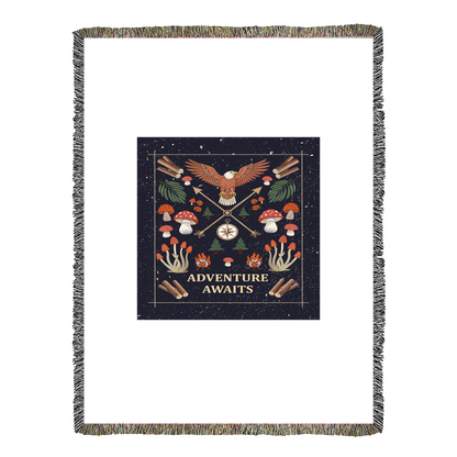 Adventure Awaits - Woven Blanket